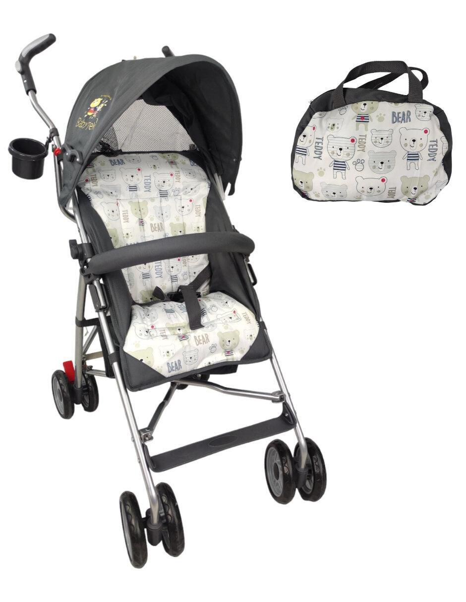 "carriola" de bastón compacta y reclinable the baby shop "de" aluminio