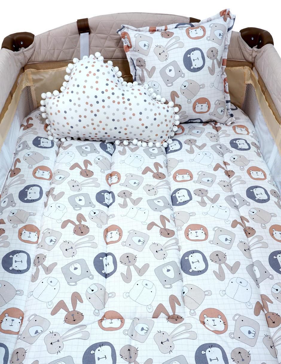 Juego de cuna titi muebles animalitos con colchón "para" unisex 5 "piezas"