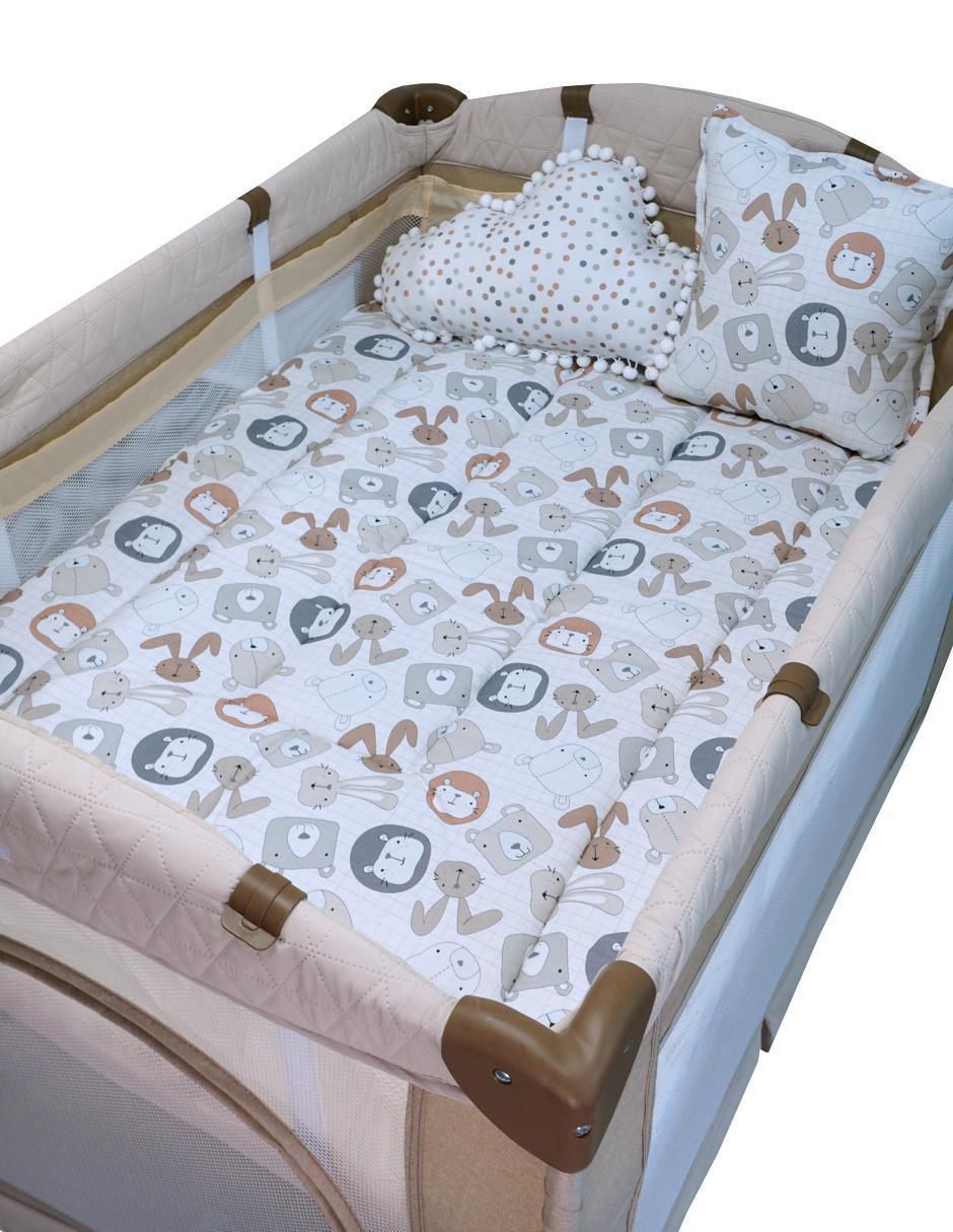 Juego de cuna titi muebles animalitos con colchón "para" unisex 5 "piezas"