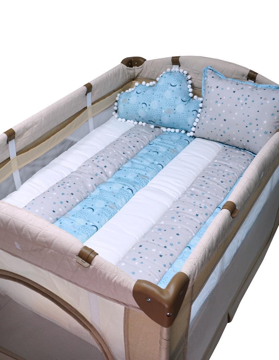 Juego de cuna Lunas infantil unisex 5 piezas 8