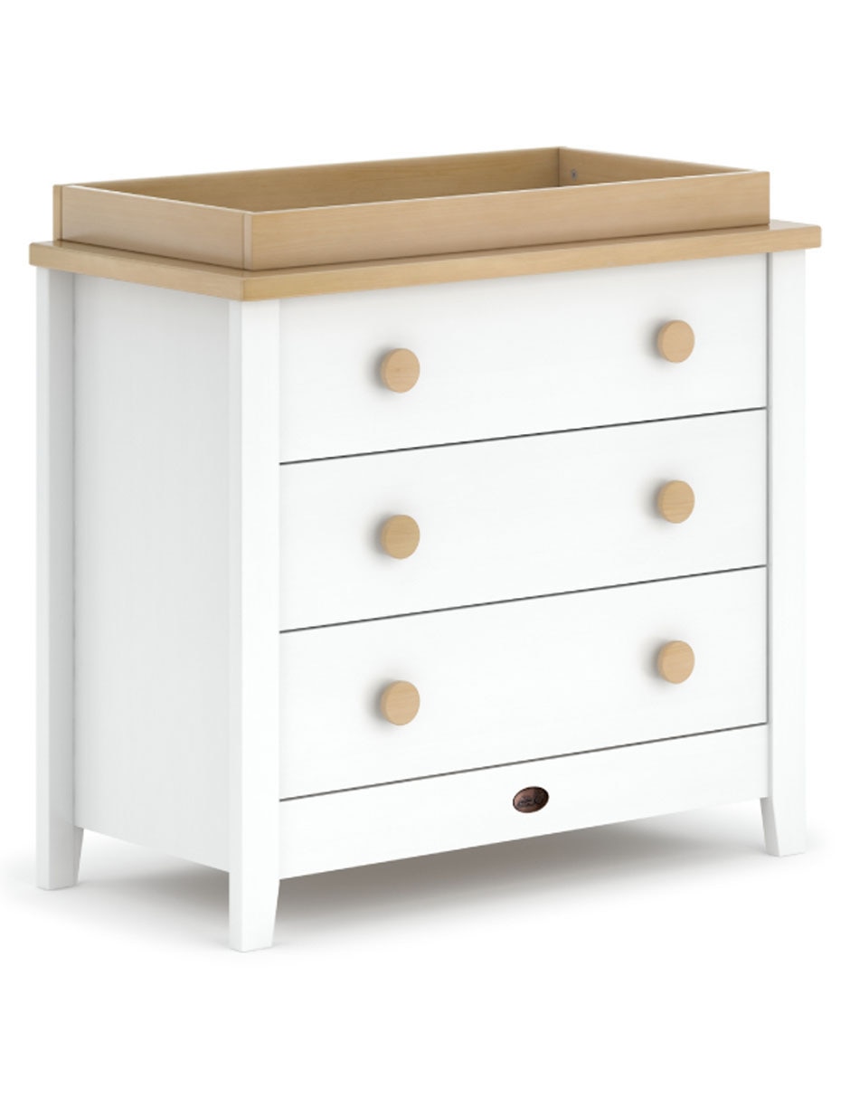 Cómoda con cambiador Latte de MDF y chapa