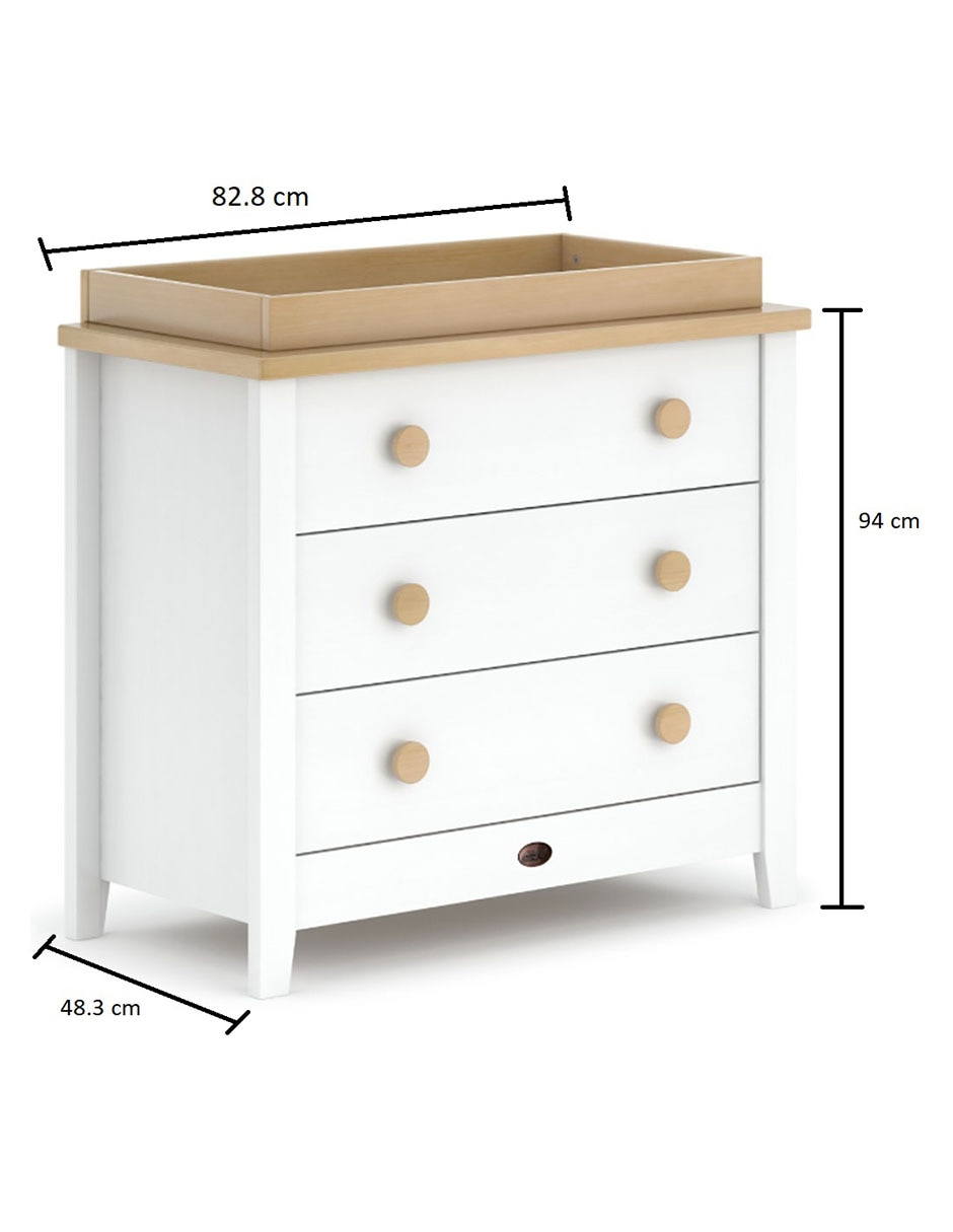 Cómoda con cambiador Latte de MDF y chapa 5