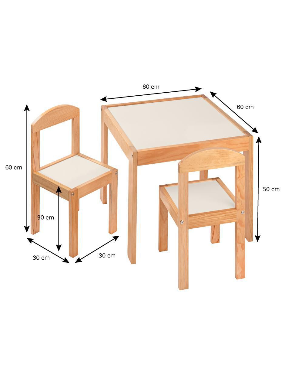 Mesa con silla duduk oslo "de" madera