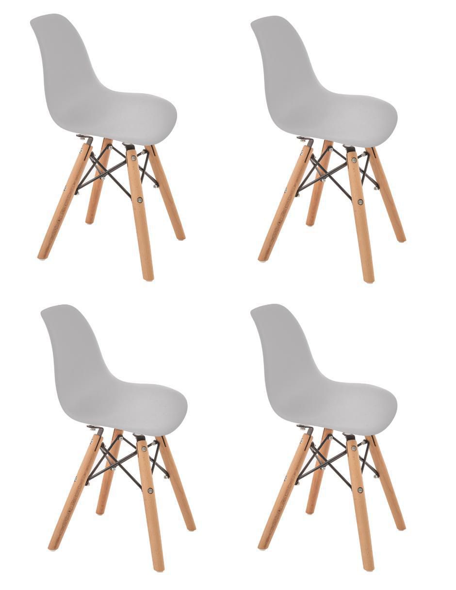 Set de silla infantil 4 piezas Eames de plástico Set de silla infantil 4 piezas Eames de plástico