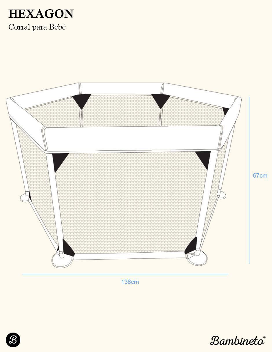Corral portátil Hexagon para bebé 7