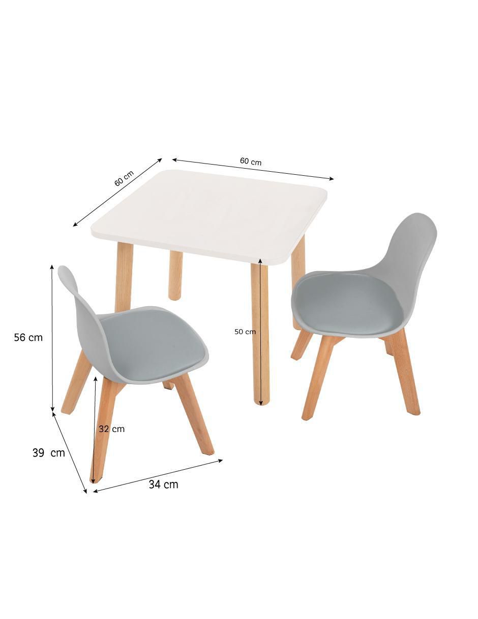 Mesa con silla duduk infantil "de" mdf y madera