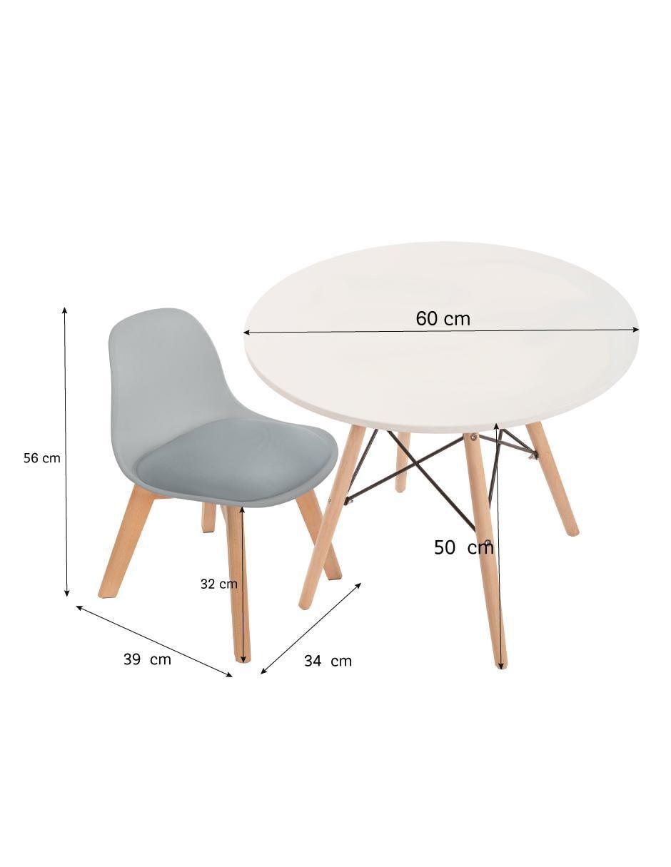 Mesa con silla duduk infantil "de" mdf y madera