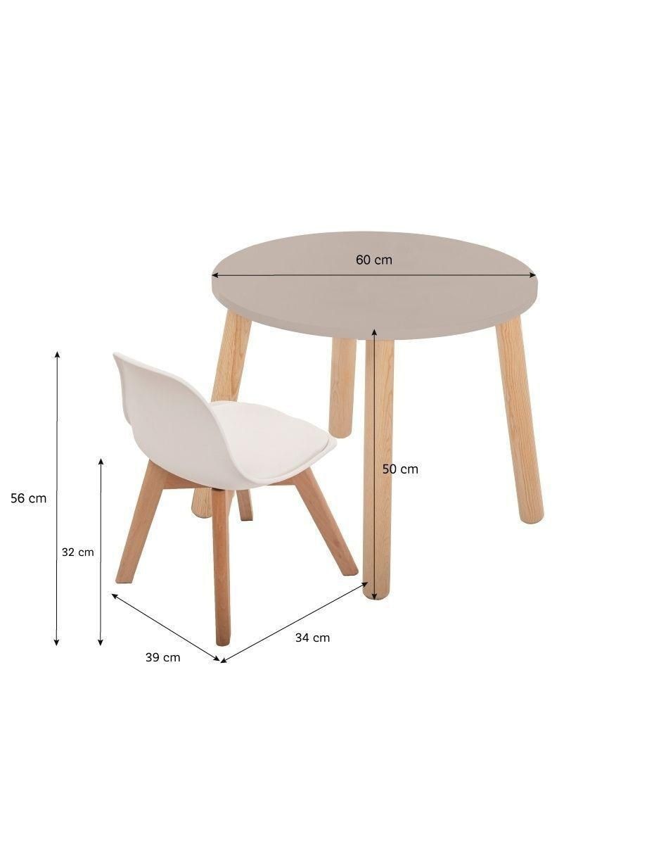 Mesa con silla duduk niñas y niños "de" mdf y madera