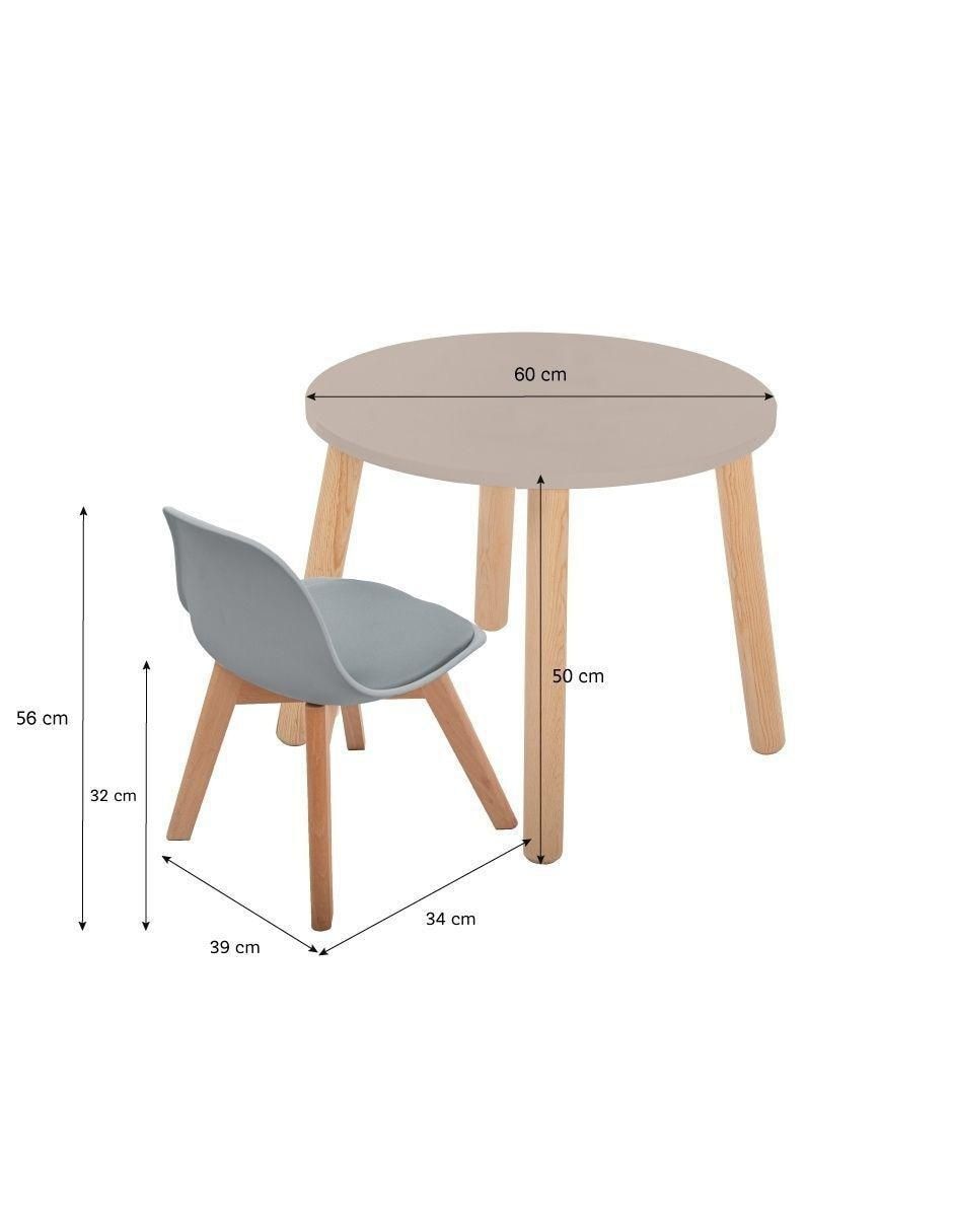 Mesa con silla duduk niñas y niños "de" mdf y madera