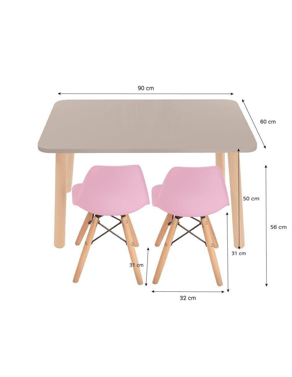 Mesa con silla duduk niños y niñas "de" mdf y madera
