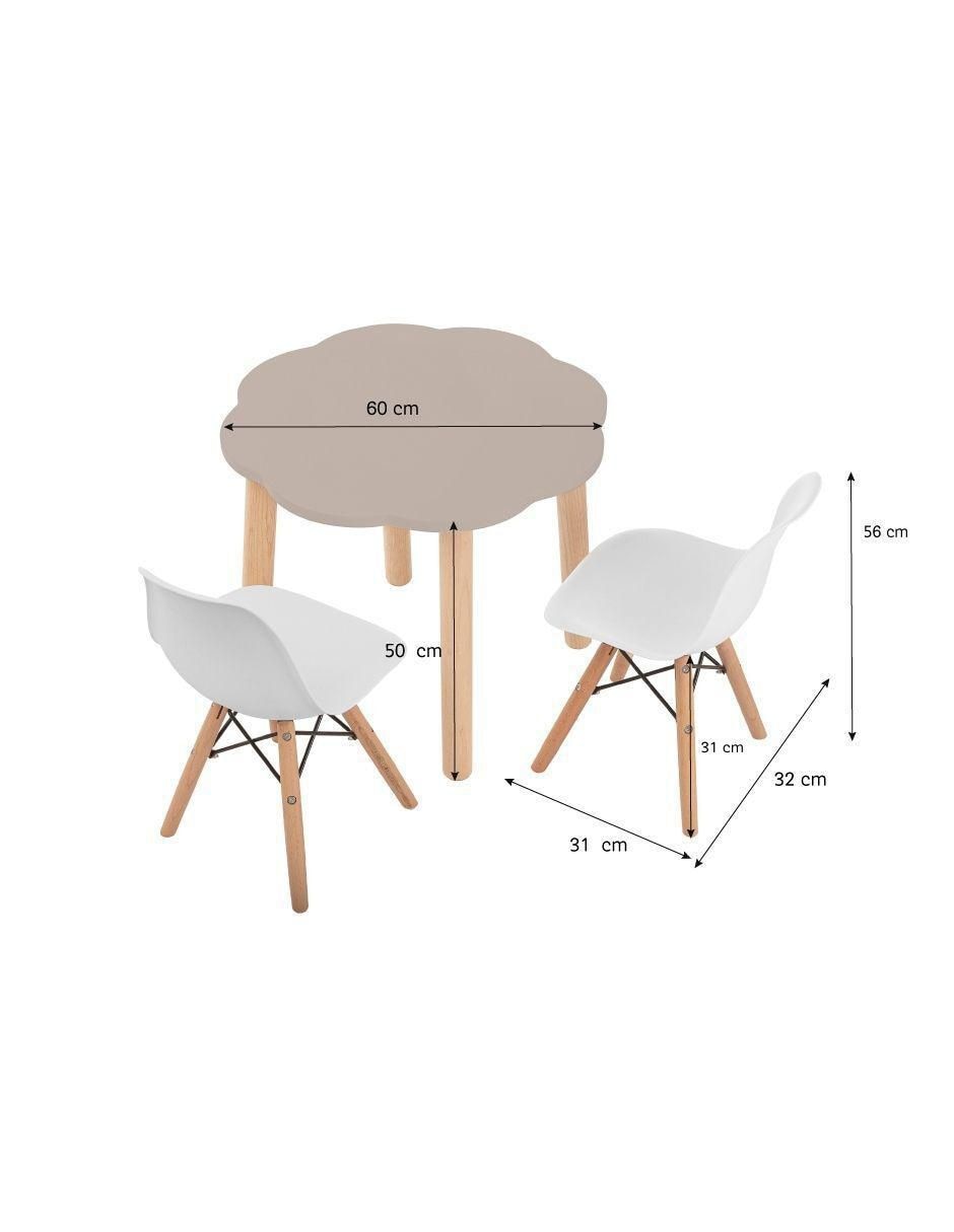 Mesa con silla duduk infantil "de" mdf y madera