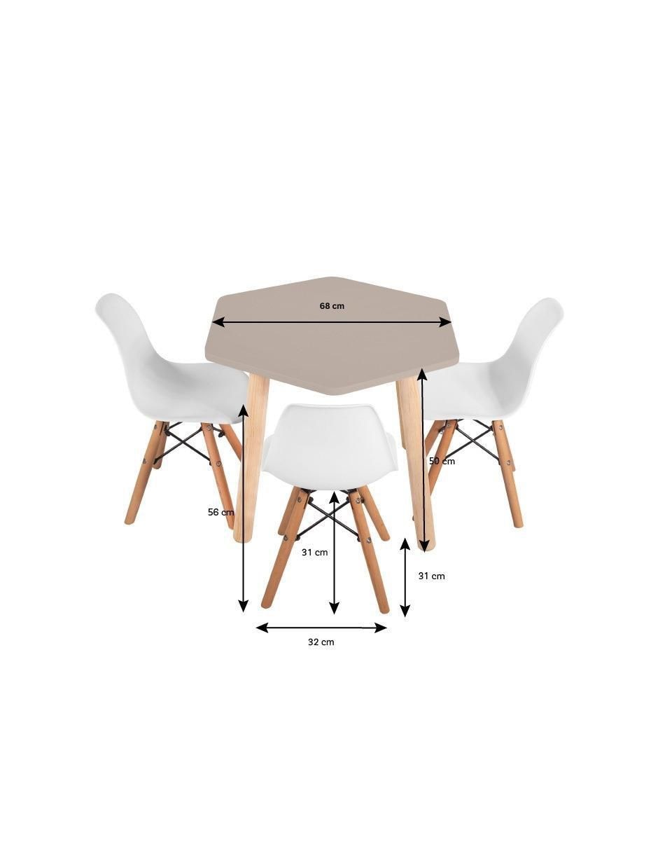 Mesa con silla duduk infantil "de" mdf y madera