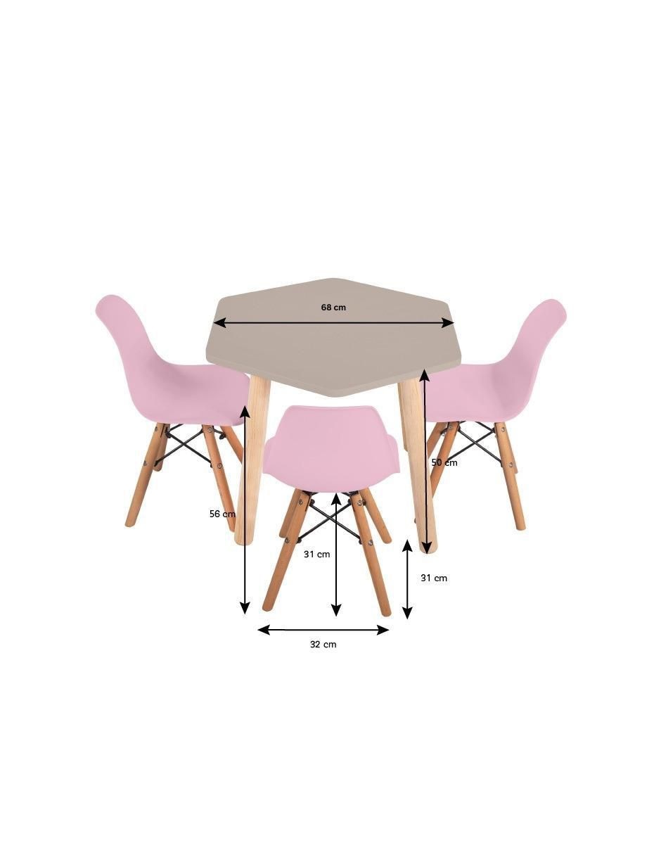 Mesa con silla duduk infantil "de" mdf y madera