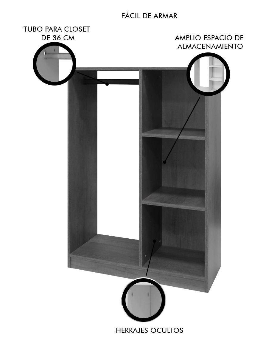 Ropero decomobil lumiere closet infantil "de" mdf