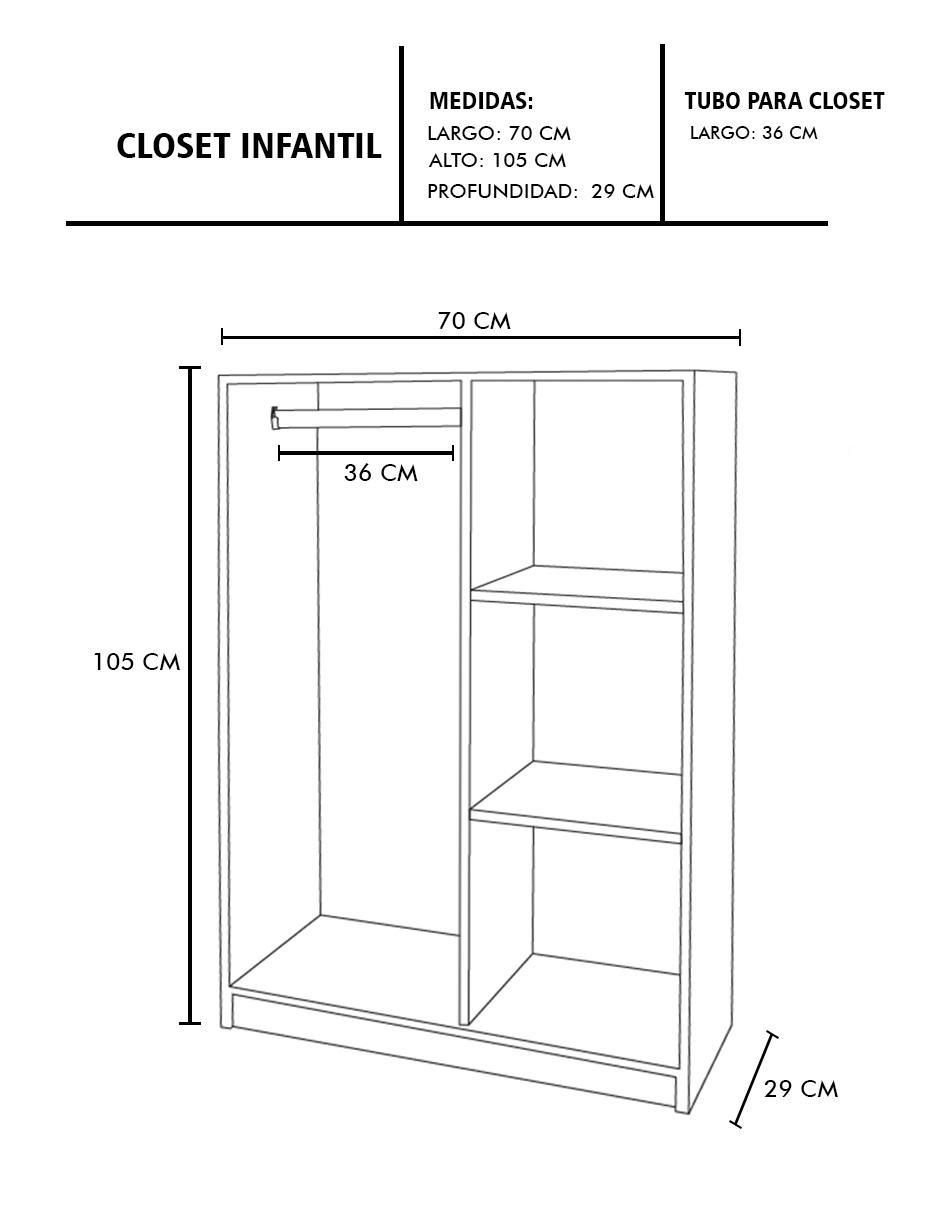 Ropero Lumiere Closet Infantil de MDF 7