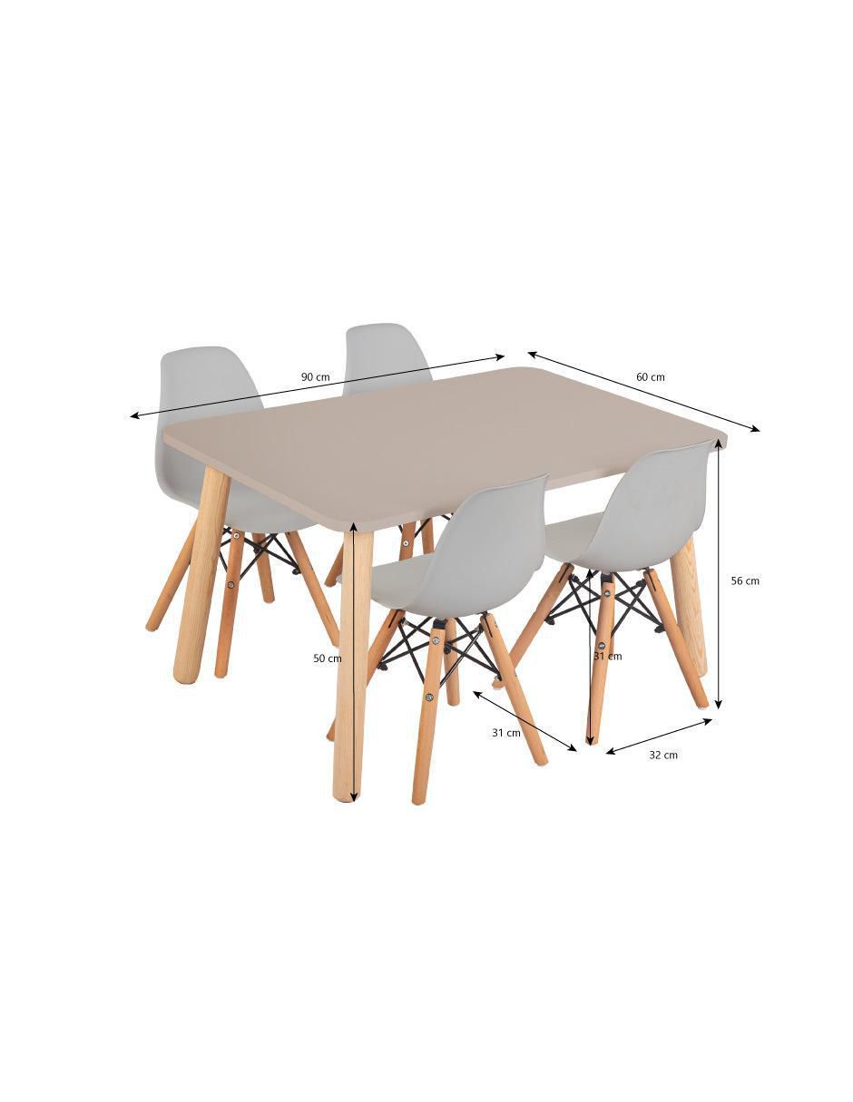 Set de mesa infantil duduk sin familia o colección "de" materialatt" 5 "piezas"