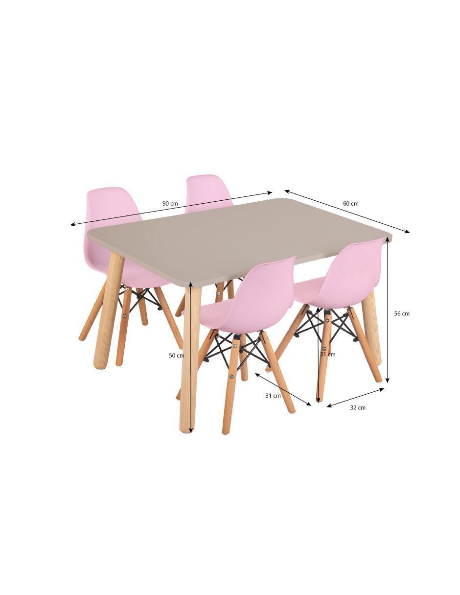 Mesa con silla duduk infantil "de" mdf y madera