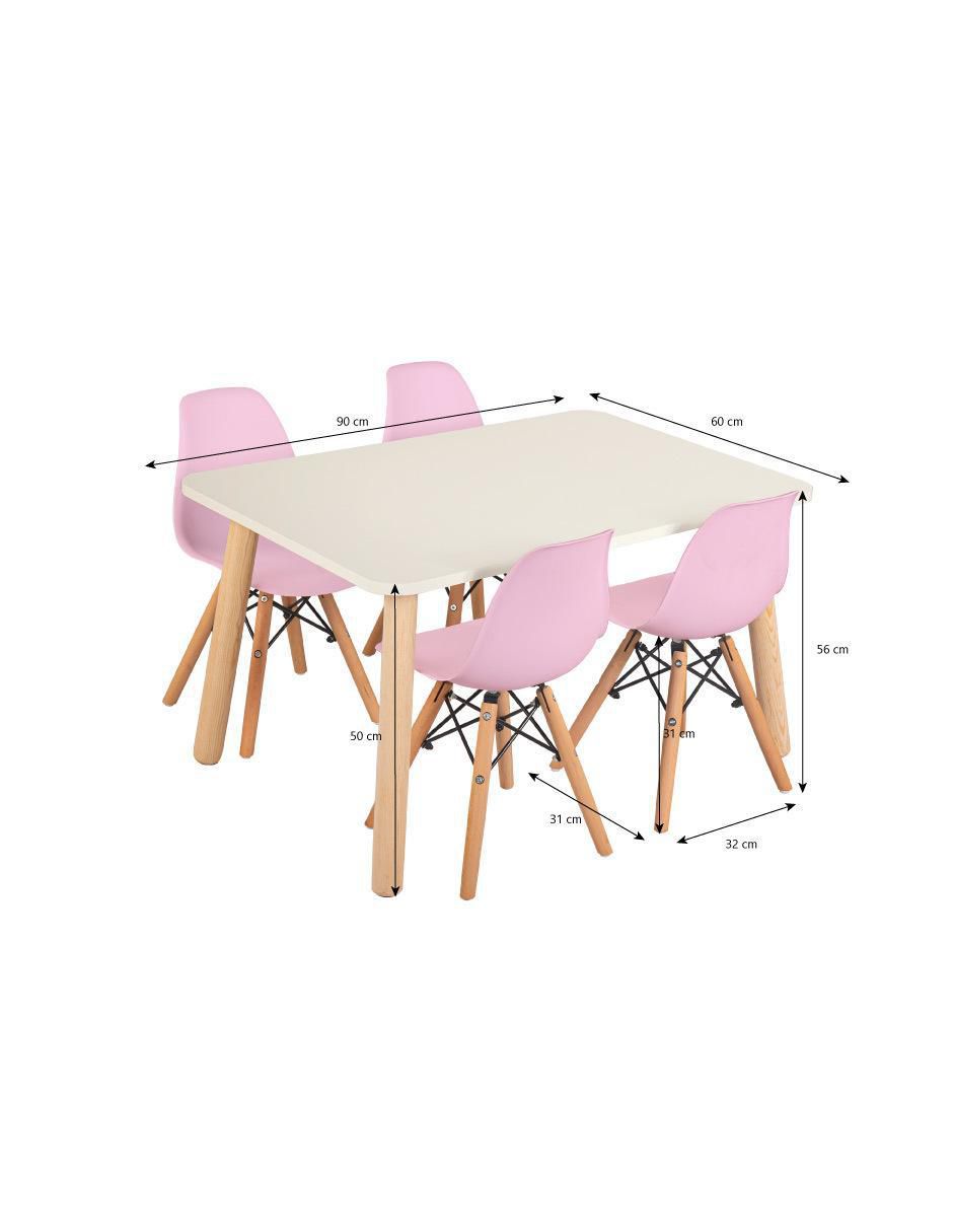 Mesa con silla duduk infantil "de" mdf y madera