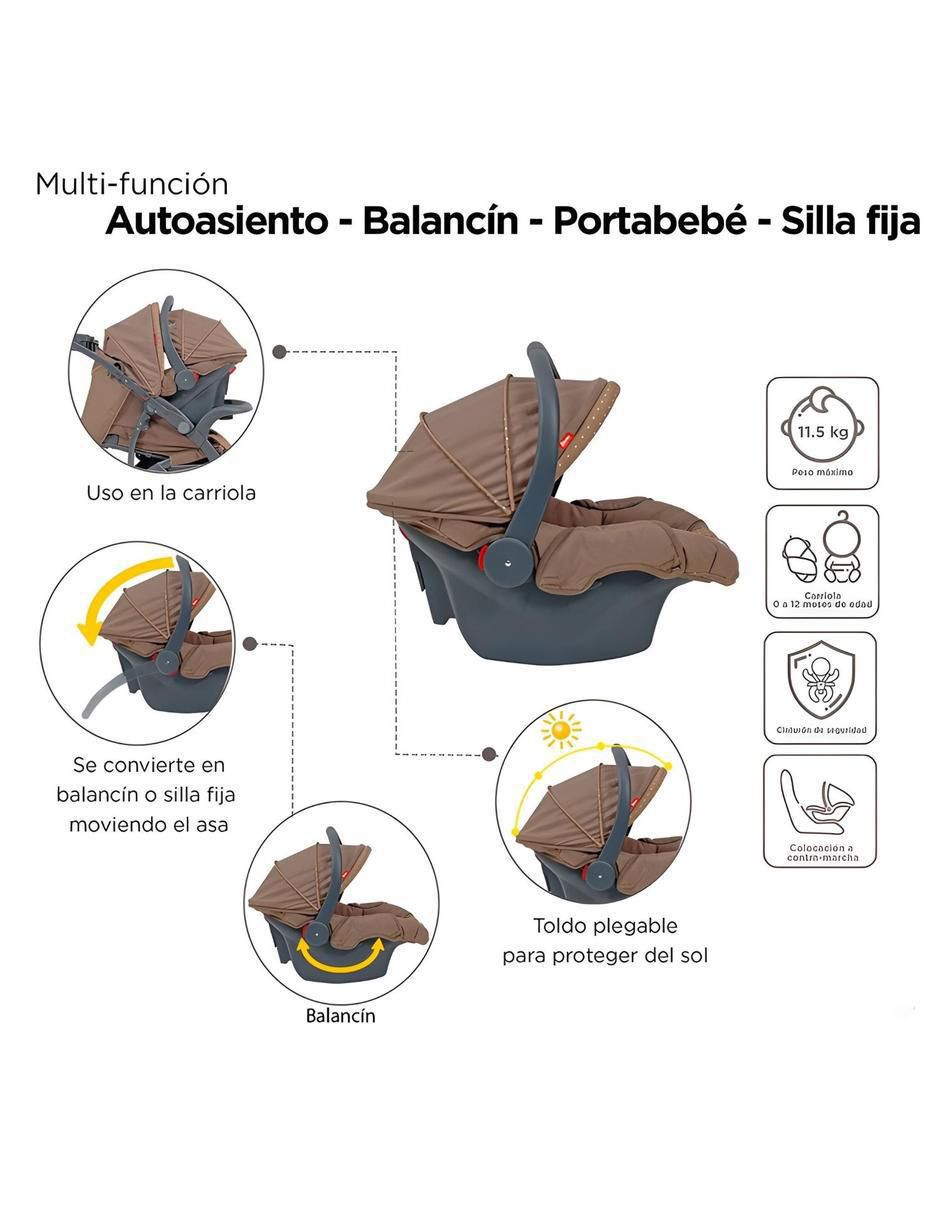 Carriola travel system Travel System Aventura plegable 4