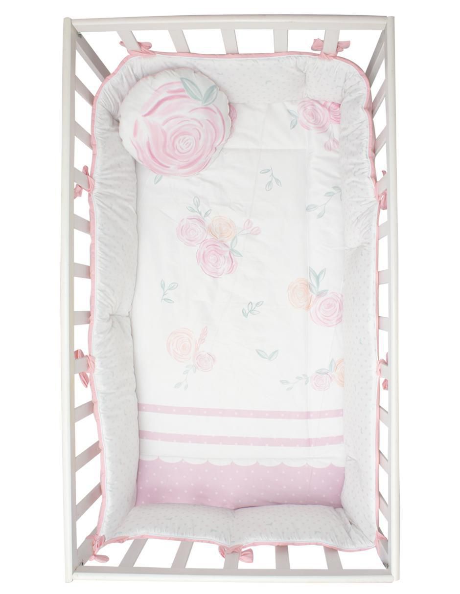 Juego de cuna Flores para bebé niña 4 piezas 2