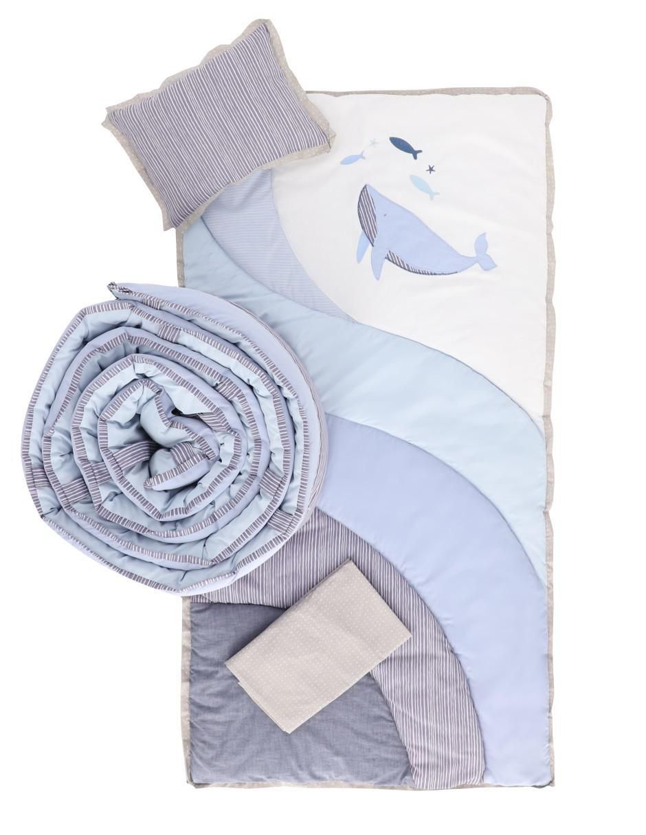 Juego de cuna Olas para bebé niño 4 piezas Juego de cuna Olas para bebé niño 4 piezas