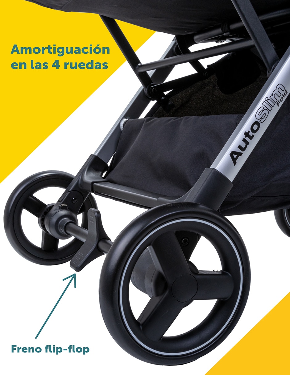 Carriola estándar Auto Slim Fold plegable 11