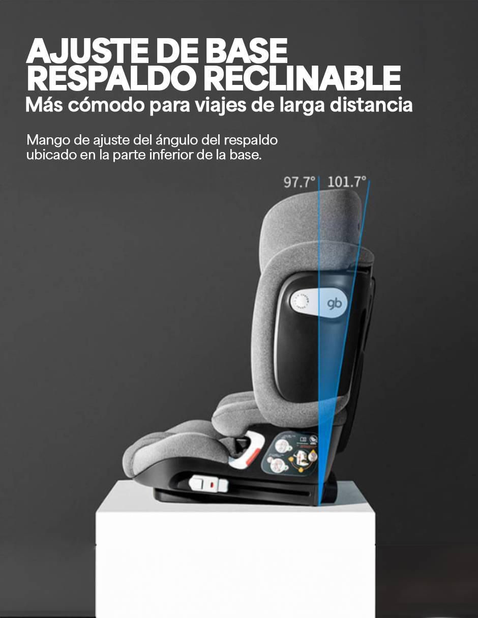Autoasiento convertible compatible con carro con isofix y/o cinturón de 3 puntos Pockit Armor 6