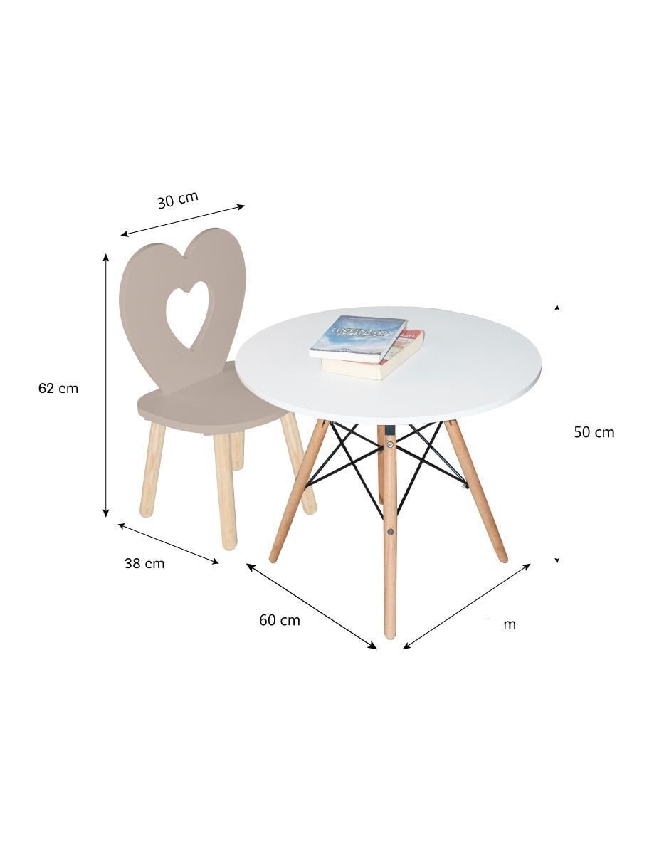 Mesa con silla silla corazon con mesa berlin duduk "de" mdf