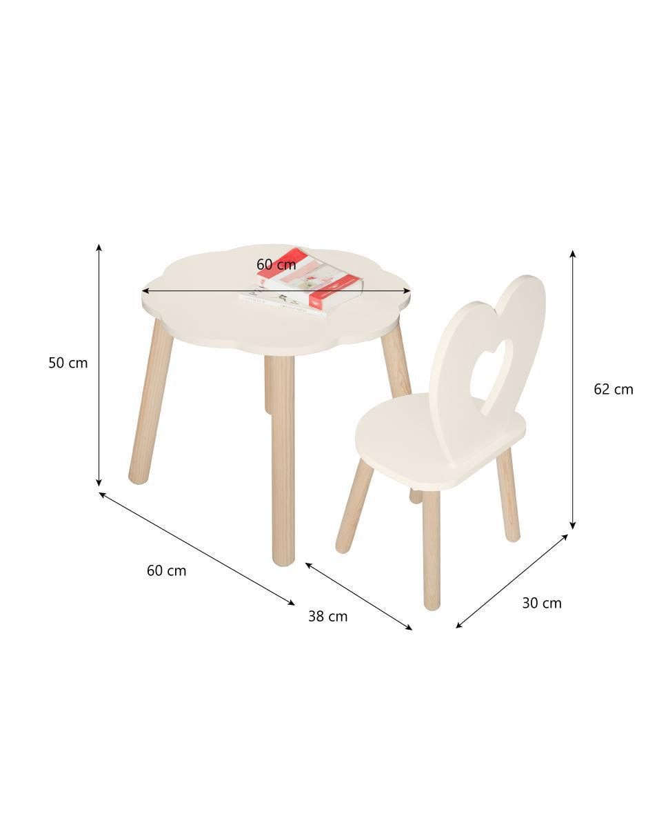 Set de mesa infantil duduk mesa nube silla corazon "de" materialatt" 2 "piezas"