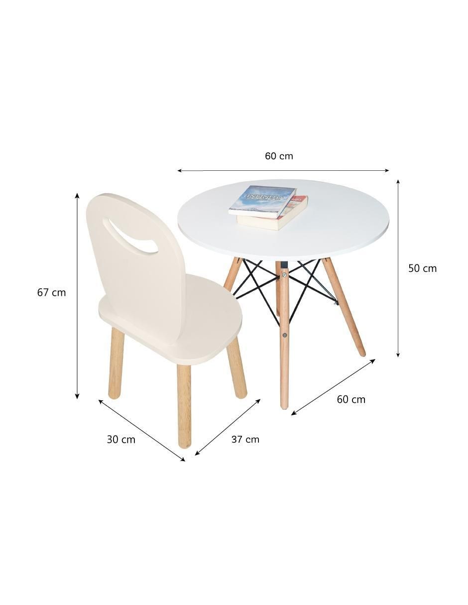 Set de mesa infantil duduk silla feliz mesa berlin "de" materialatt" 2 "piezas"