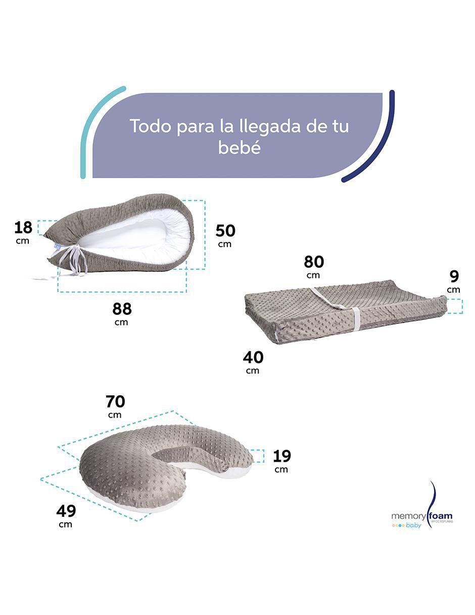 Nido para bebé memory foam baby pack 3 en 1