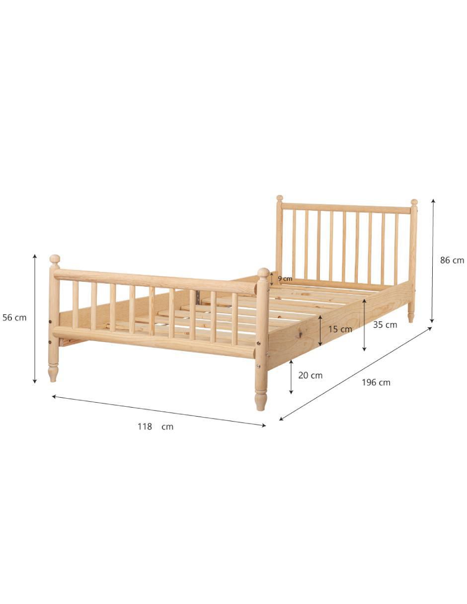 Cama de madera pino individual 5