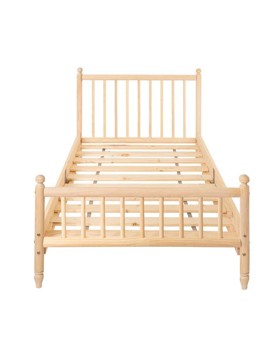 Cama de madera pino individual 3