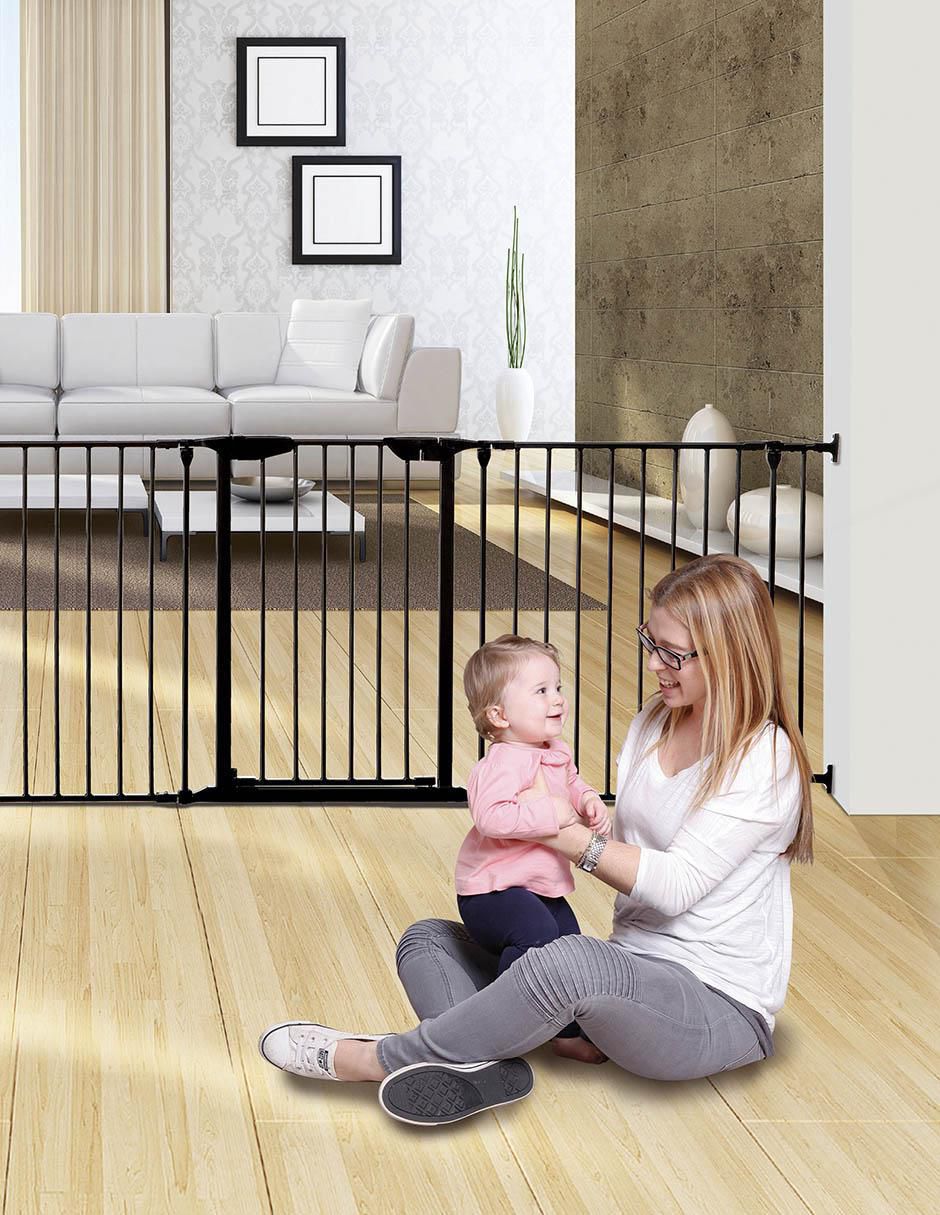 Puerta de seguridad de metal para bebé 6