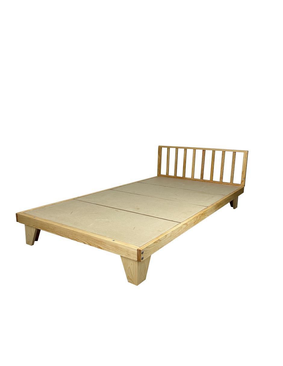 Cama baja Montessori de madera pino individual 11