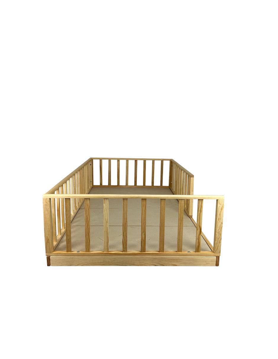 Cama baja Montessori de madera pino individual 12