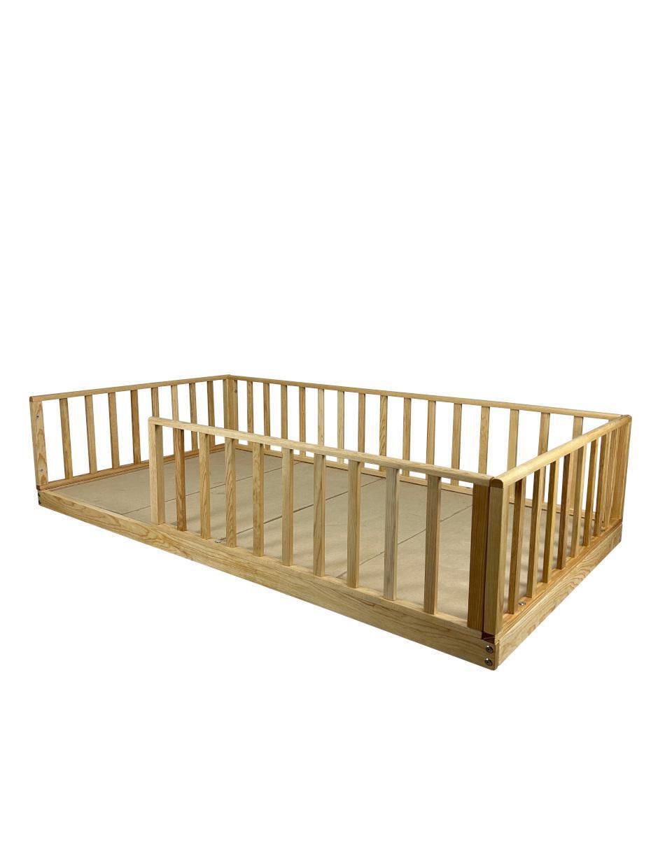 Cama baja Montessori de madera pino individual 4