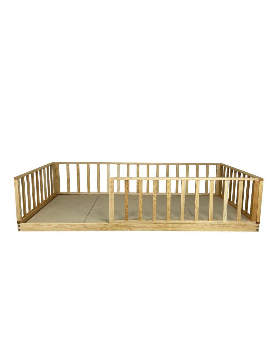Cama baja Montessori de madera pino individual 5