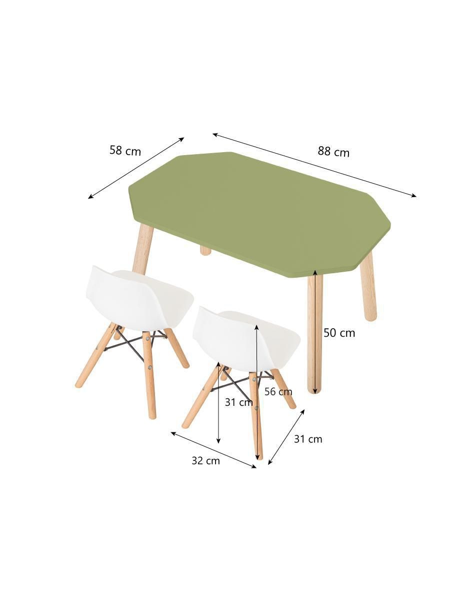Set de mesa infantil armable Eames 5