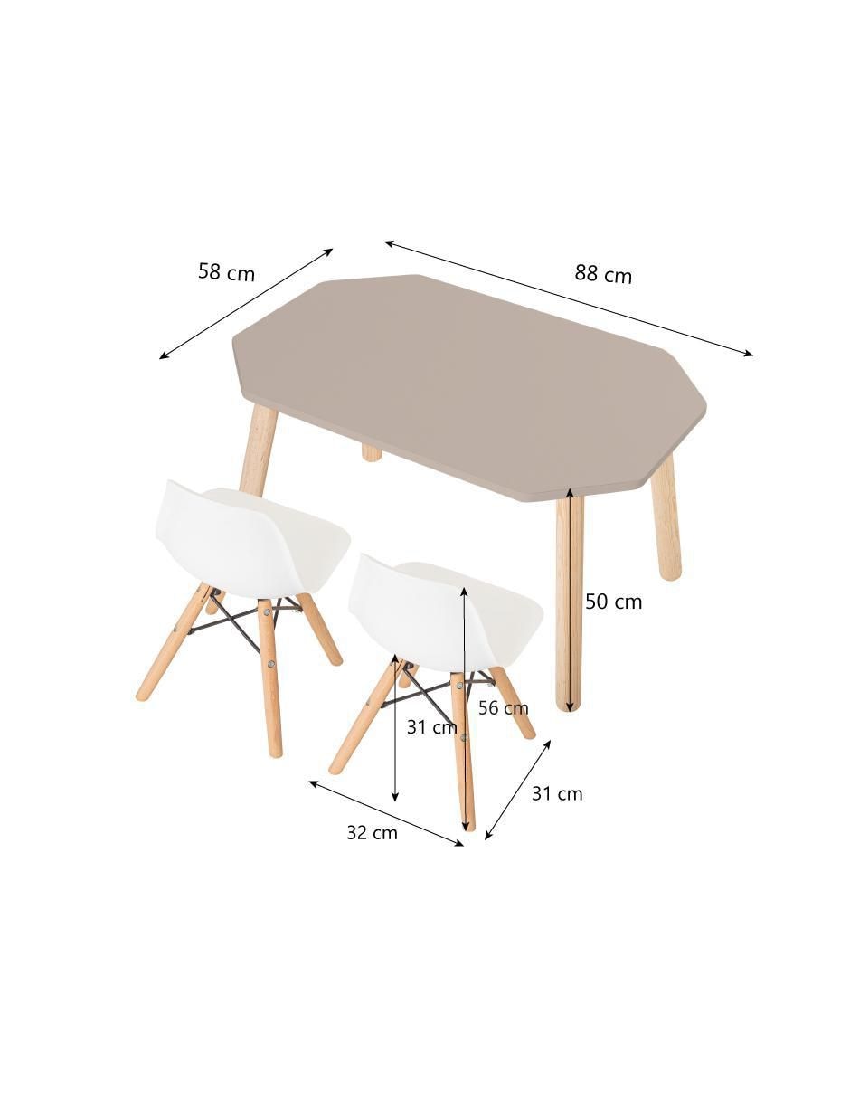 Set de mesa infantil sí sin familia o colección duduk "de" mdf y madera