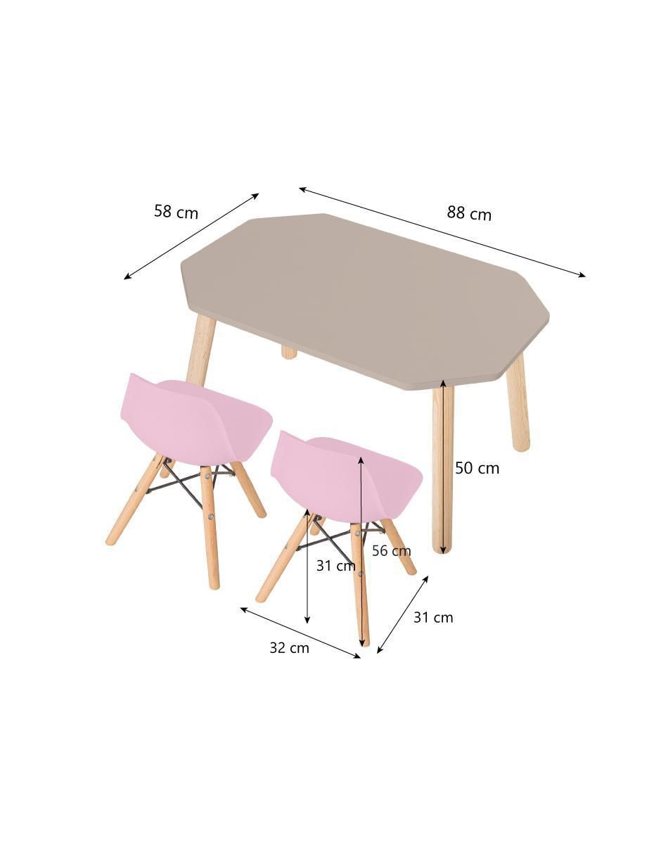 Set de mesa infantil duduk sin familia o colección "de" materialatt" 3 "piezas"