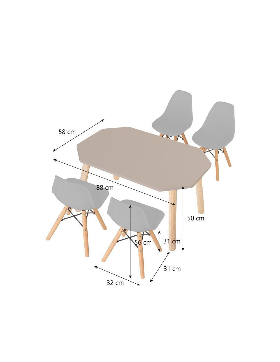 Set de mesa infantil duduk sin familia o colección "de" materialatt" 5 "piezas"