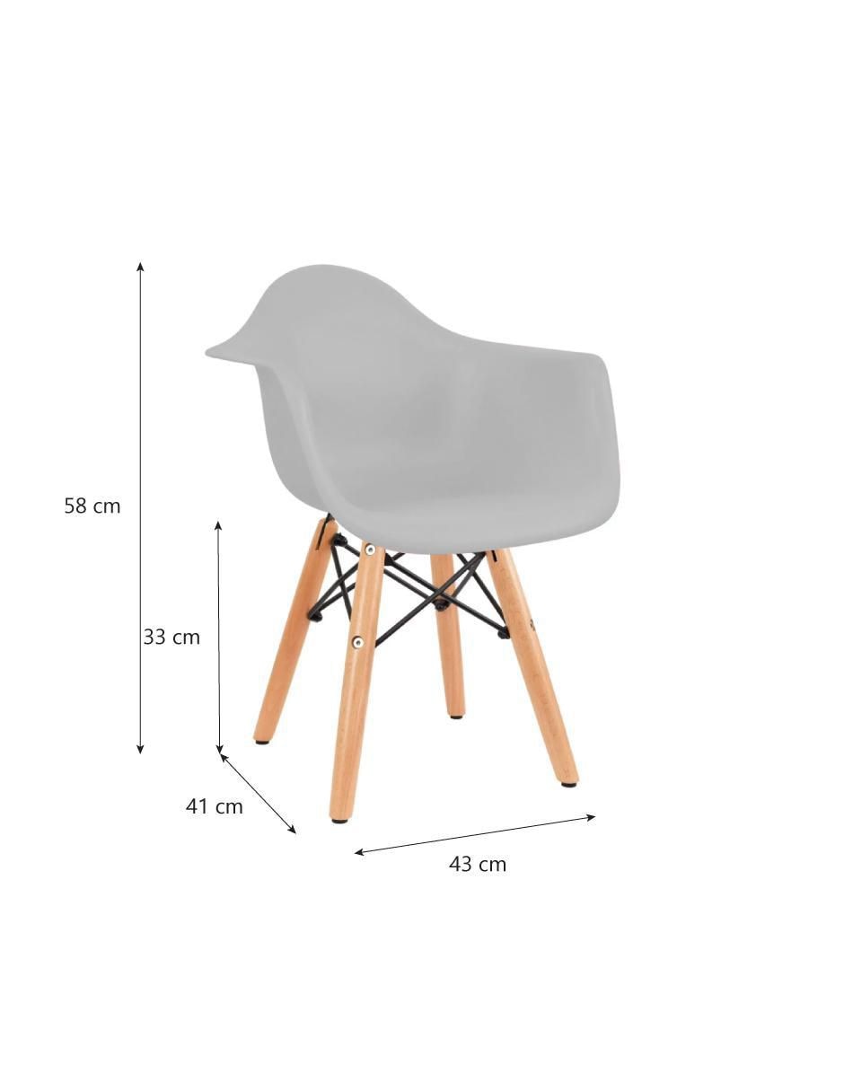 Set de silla infantil 2 piezas de madera 5