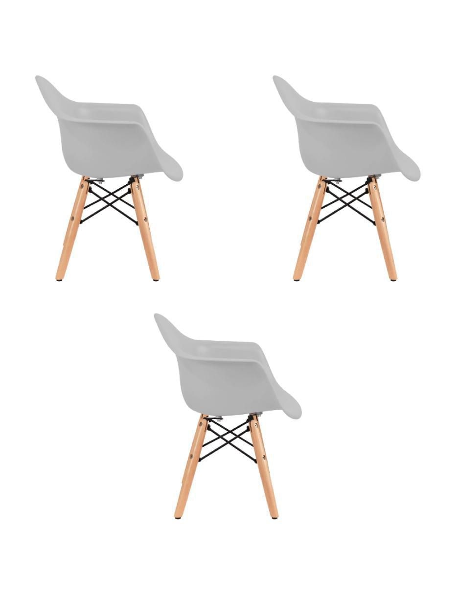 Silla 3 "piezas" set de sillas de plástico para niños y niña duduk "de" madera infantil