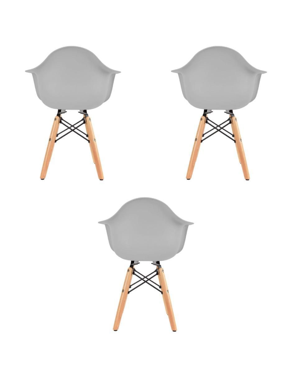Silla 3 "piezas" set de sillas de plástico para niños y niña duduk "de" madera infantil