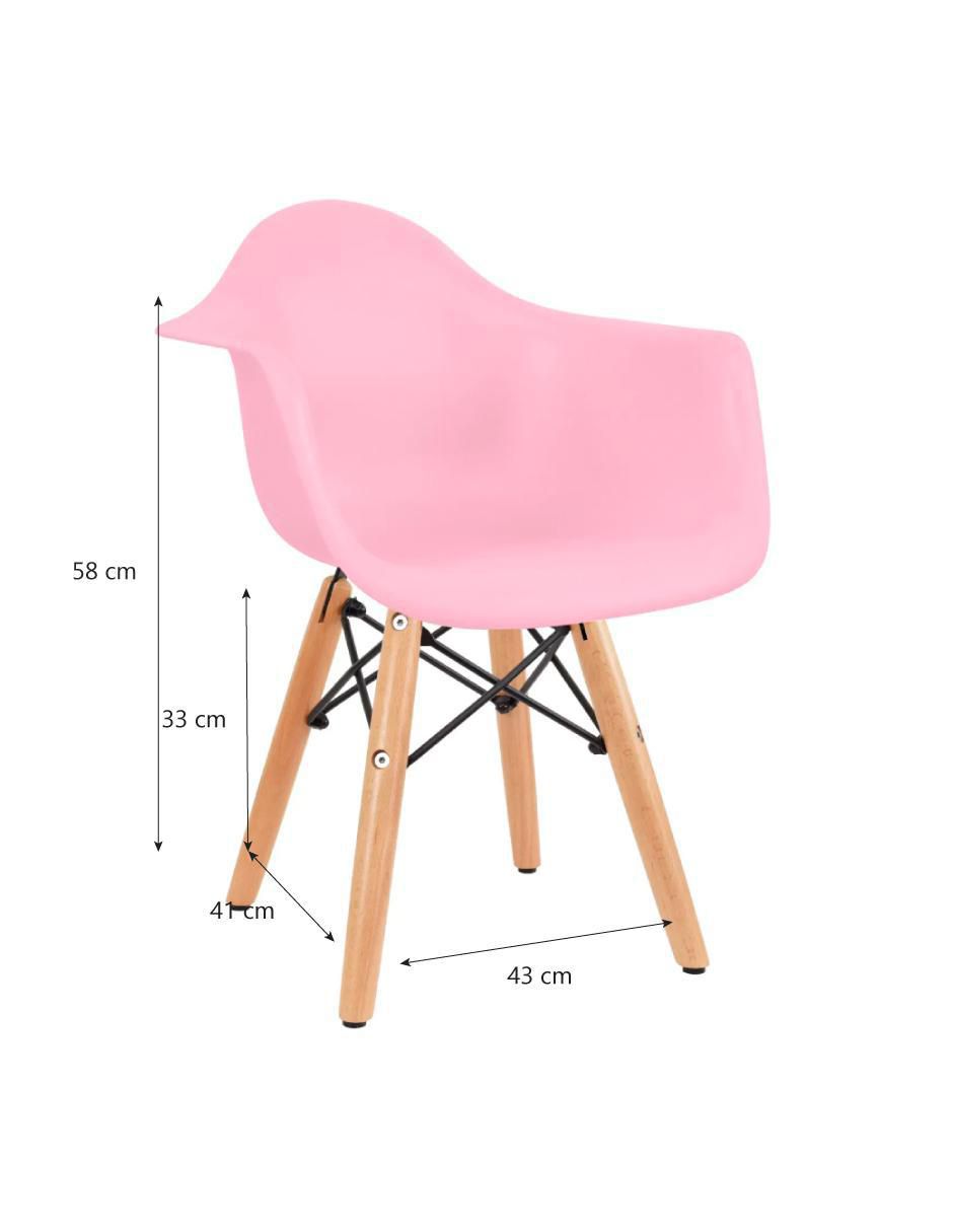Set de silla infantil 3 piezas de madera 5