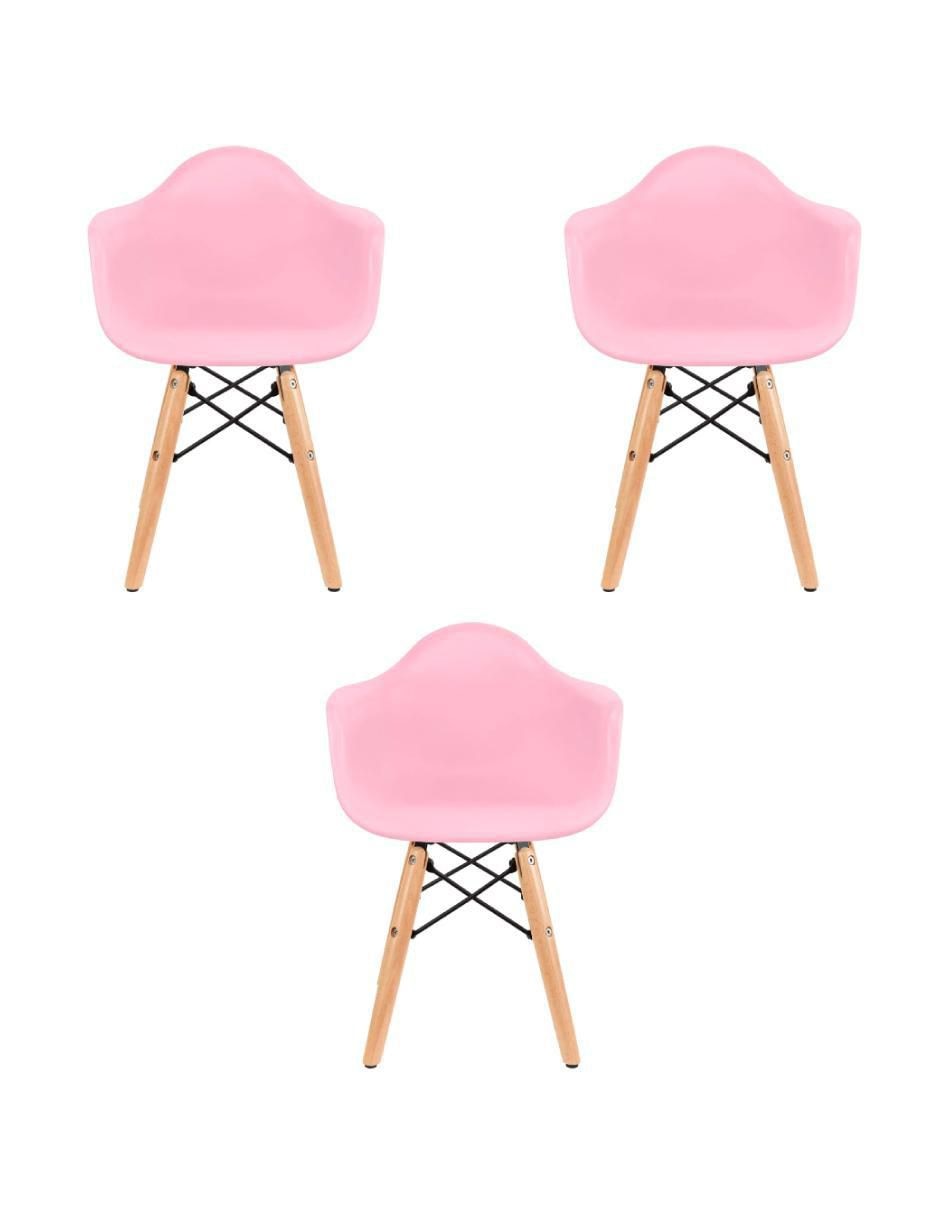 Set de silla infantil 3 piezas de madera 3