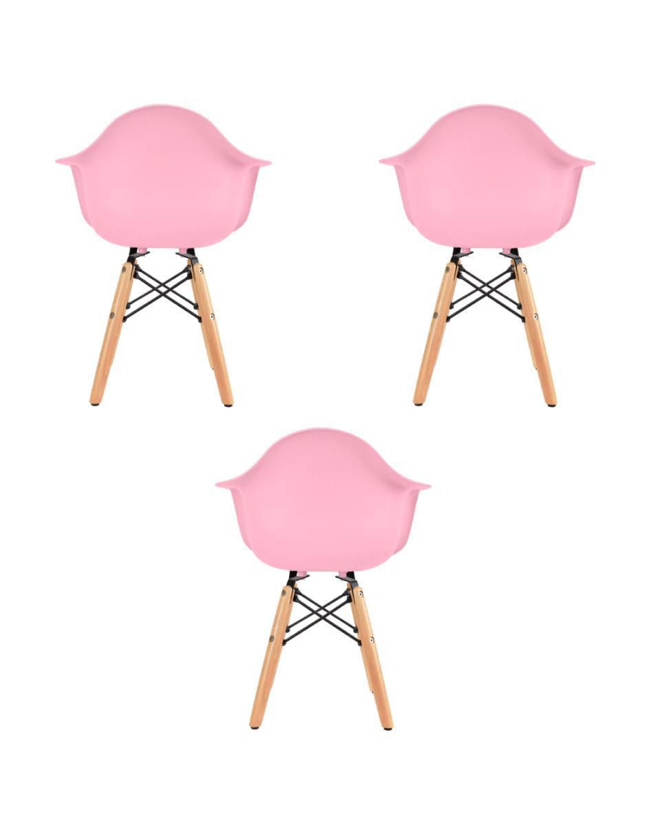 Set de silla infantil 3 piezas de madera 4