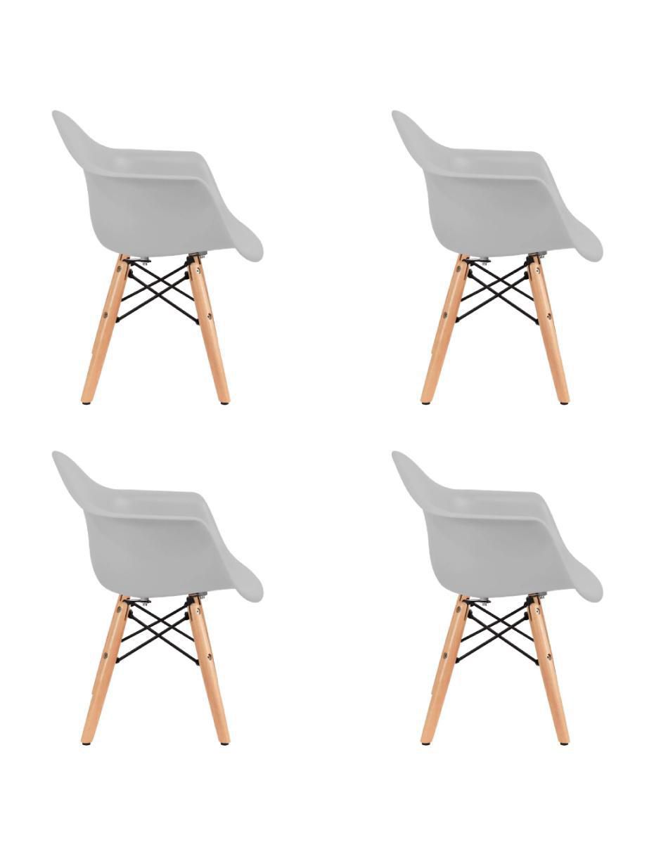 Silla 4 "piezas" sillas de plástico para niños y niñas de diseño eames ergónomico duduk "de" madera infantil