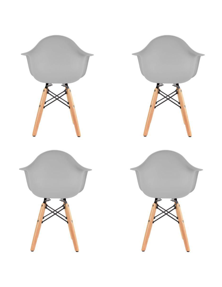 Silla 4 "piezas" sillas de plástico para niños y niñas de diseño eames ergónomico duduk "de" madera infantil